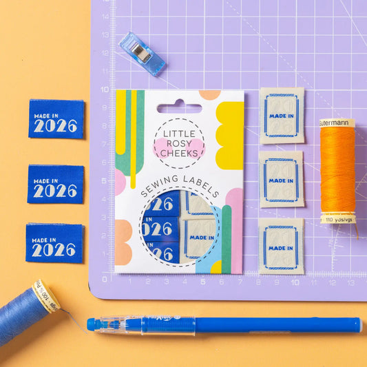 Little Rosy Cheeks - Made in 2026 - Pack of 6 Sewing Labels