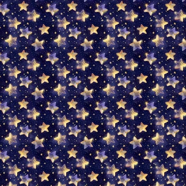Golden Stars Cotton Jersey