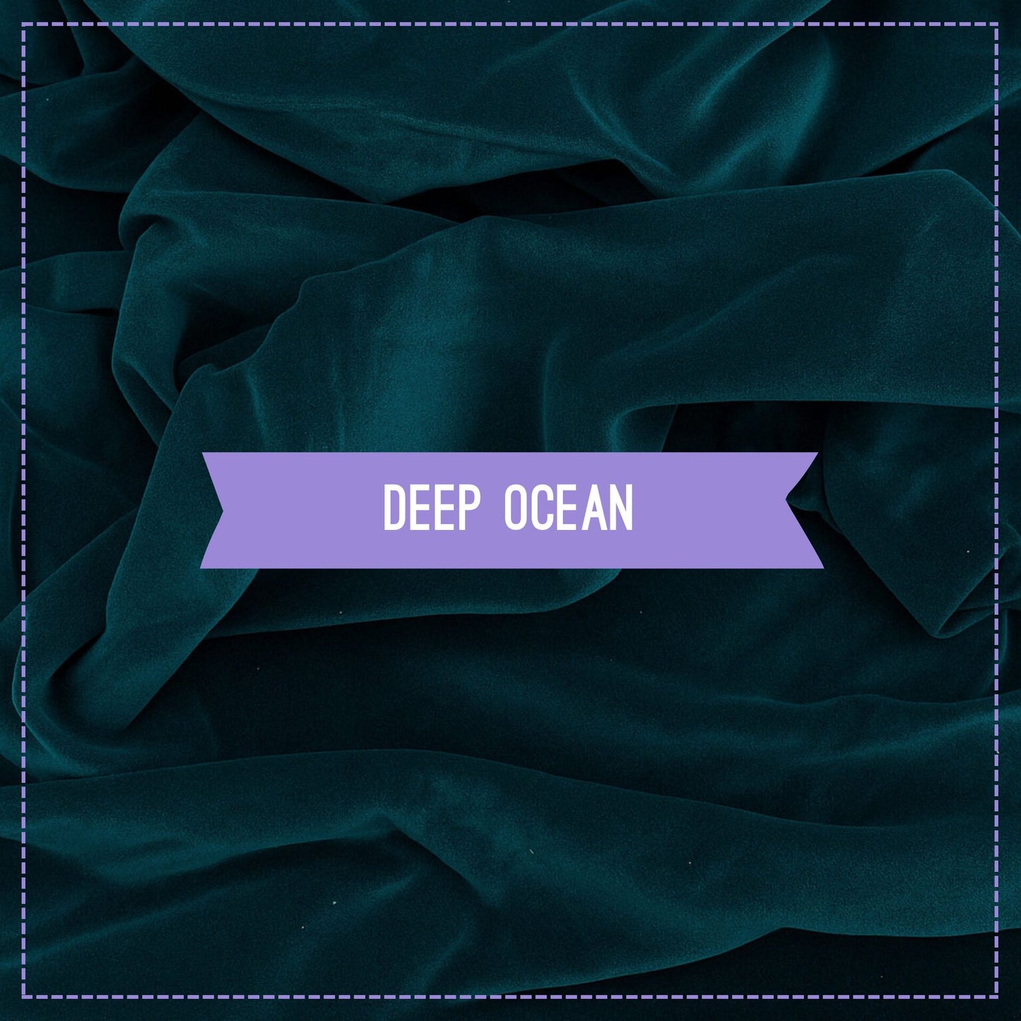 100% Cotton Velvet - Deep Ocean