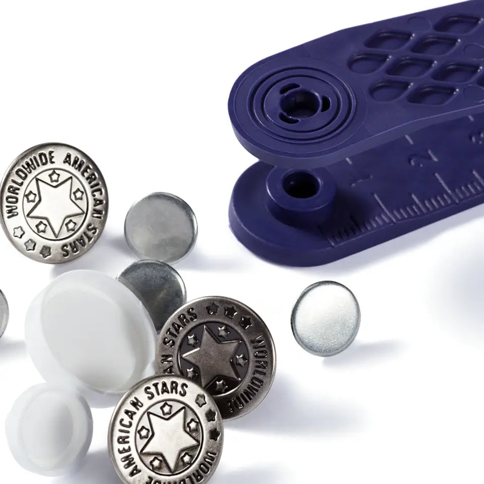 Prym No Sew Jeans Buttons 17mm - American Star