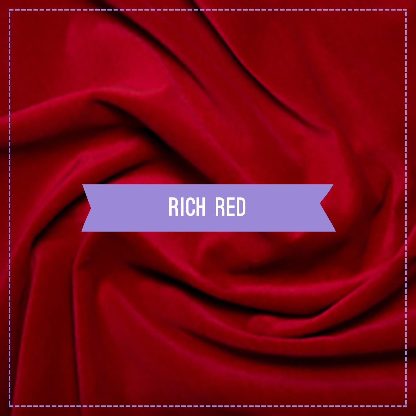 100% Cotton Velvet - Rich Red