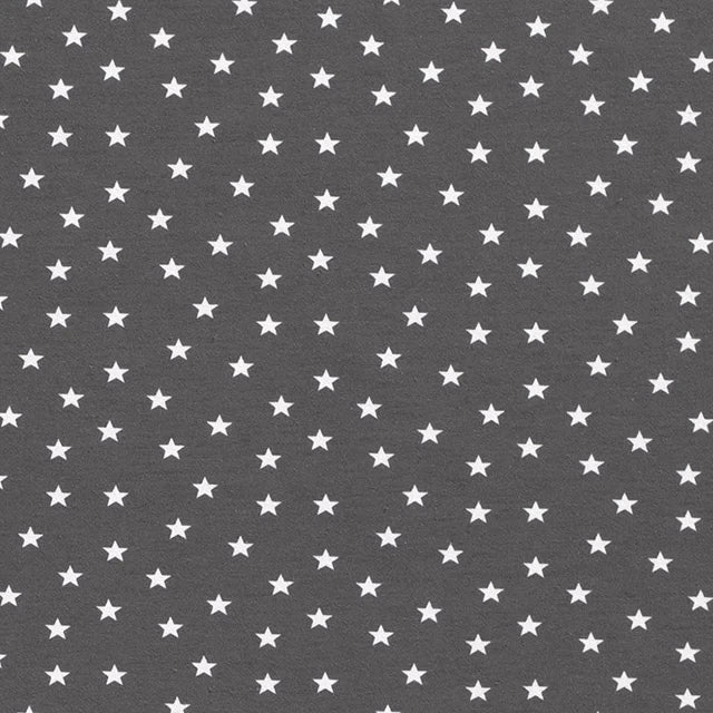 Stars Cotton Jersey - Grey