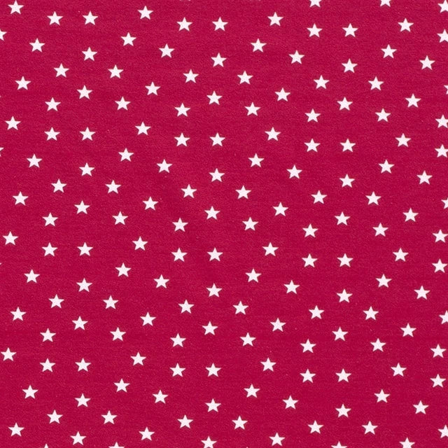 Stars Cotton Jersey - Fuchsia