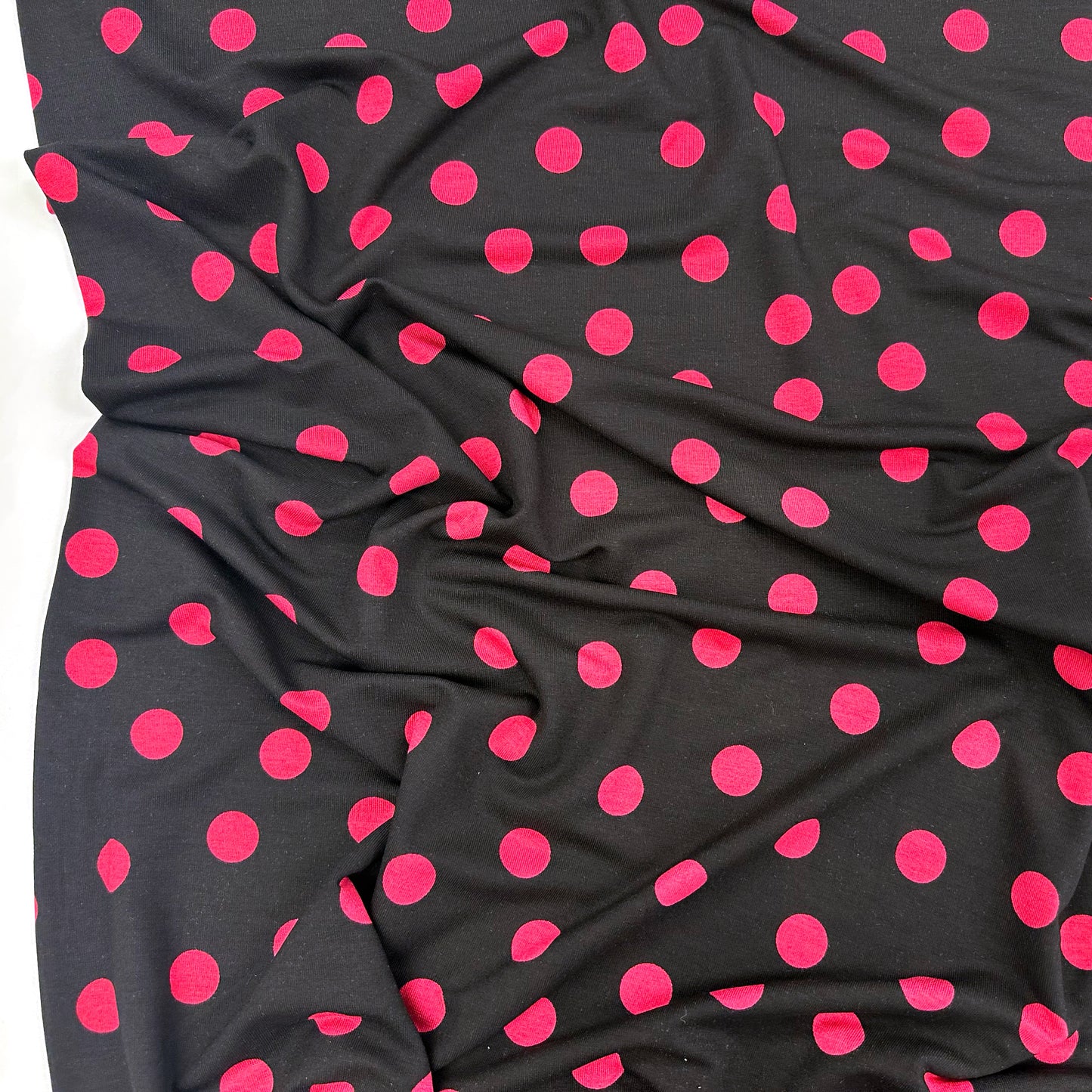 Cherry Polka Viscose Jersey
