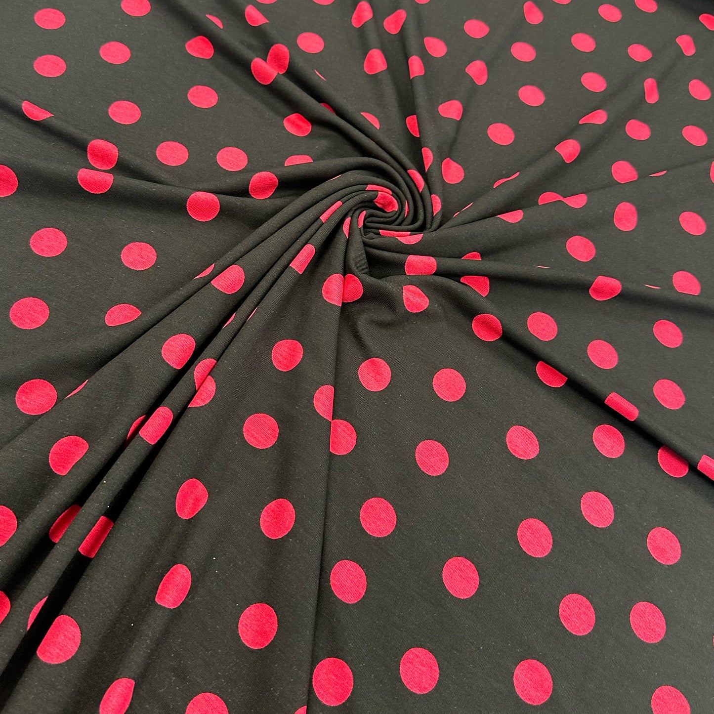 Cherry Polka Viscose Jersey