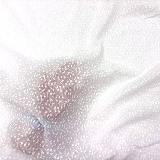 Soft Stem - Embroidered Cotton Lawn