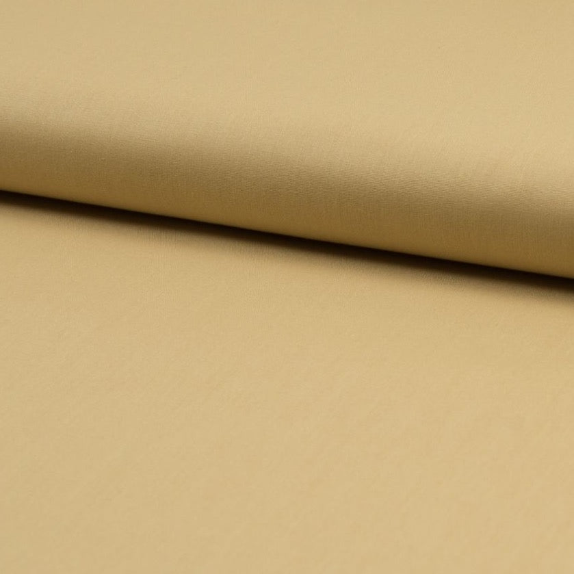 Organic Cotton Fabric Plain - Dusty Yellow