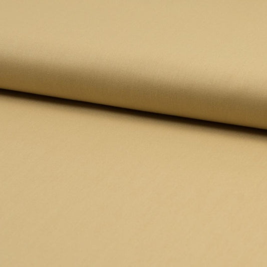 Organic Cotton Fabric Plain - Dusty Yellow