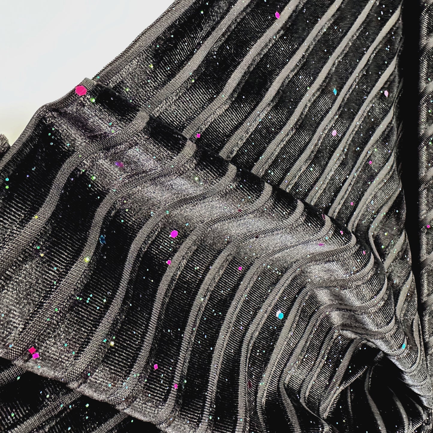 Glitter Flock Stretch Velvet