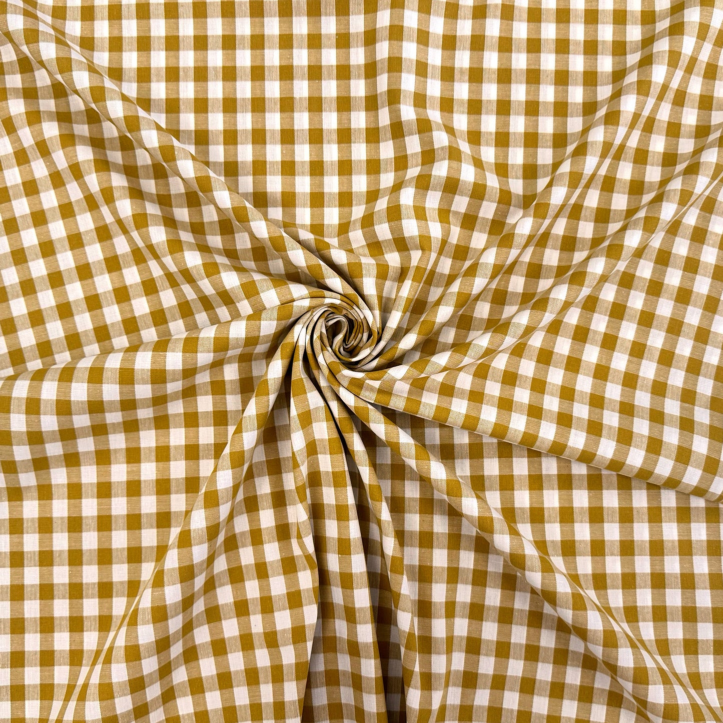 1CM Cotton Gingham - Gold