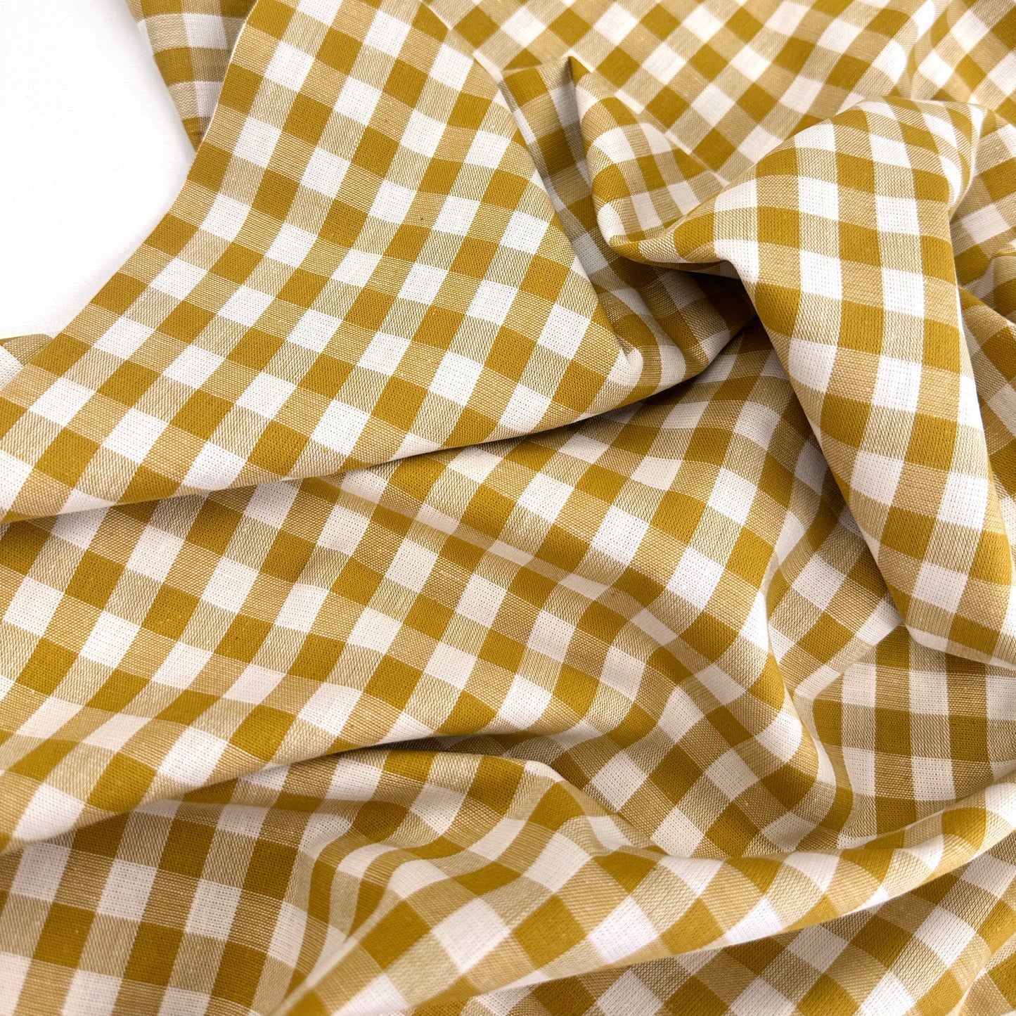 1CM Cotton Gingham - Gold
