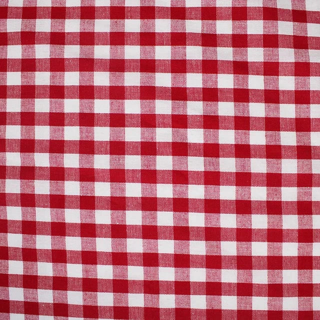 1cm Cotton Gingham - Red