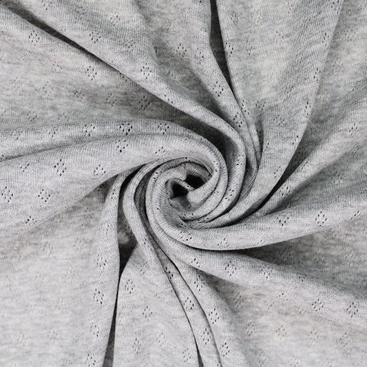 Pointelle Jersey - Silver Grey
