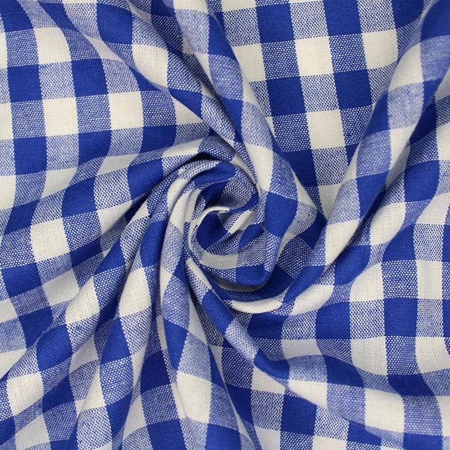 1cm Cotton Gingham - Royal