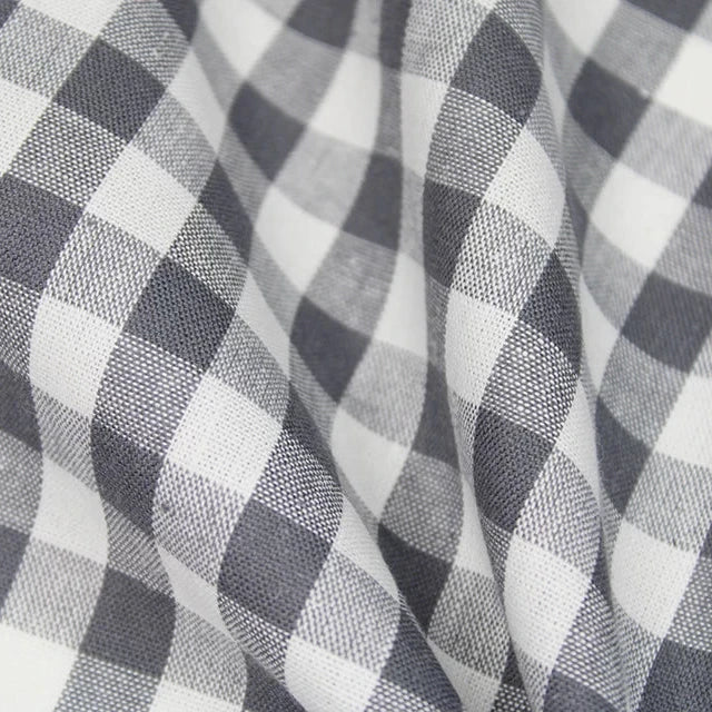 1cm Cotton Gingham - Grey