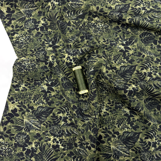 Inky Botanical Tencel Lawn