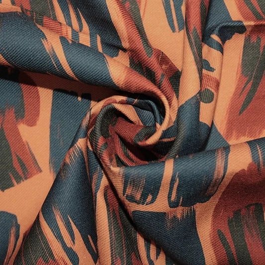 Brushstrokes Cotton Viscose Twill