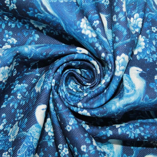 Birds Cotton Viscose Twill