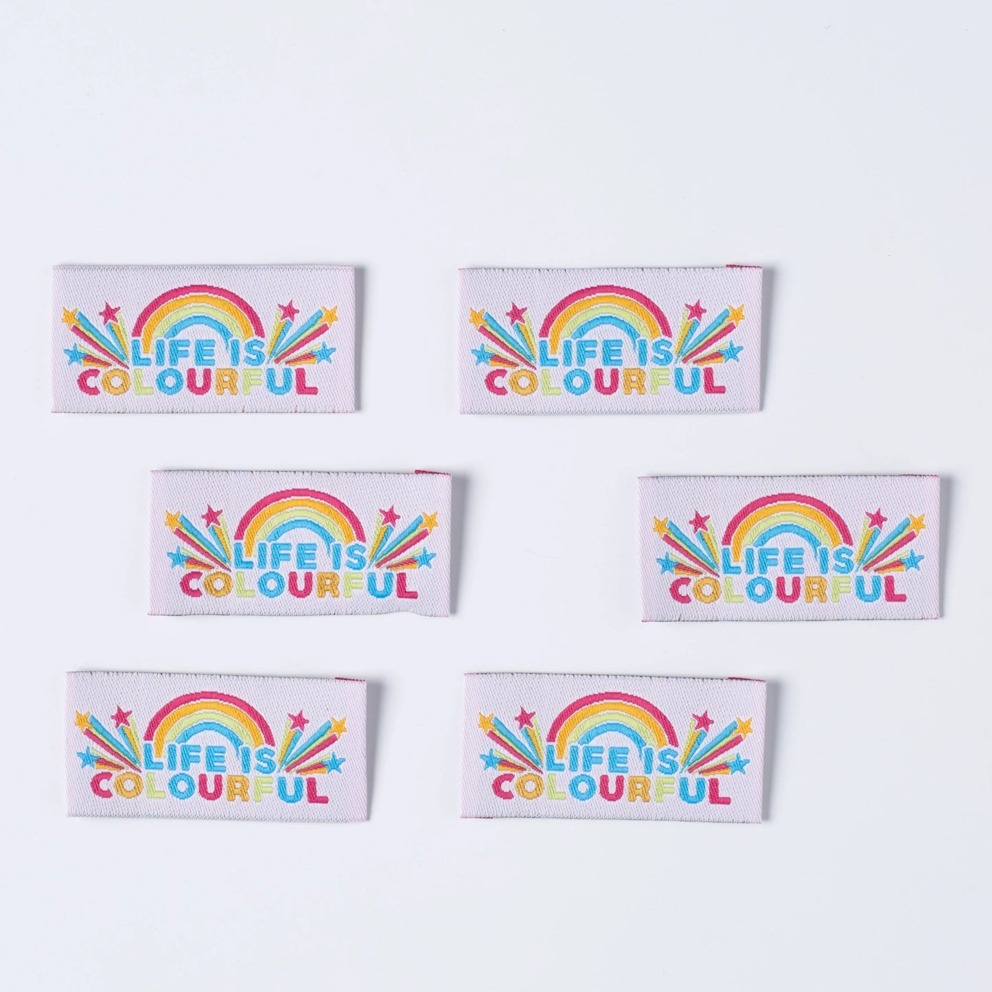 Little Rosy Cheeks - Life Is Colourful - Pack of 6 Sewing Labels