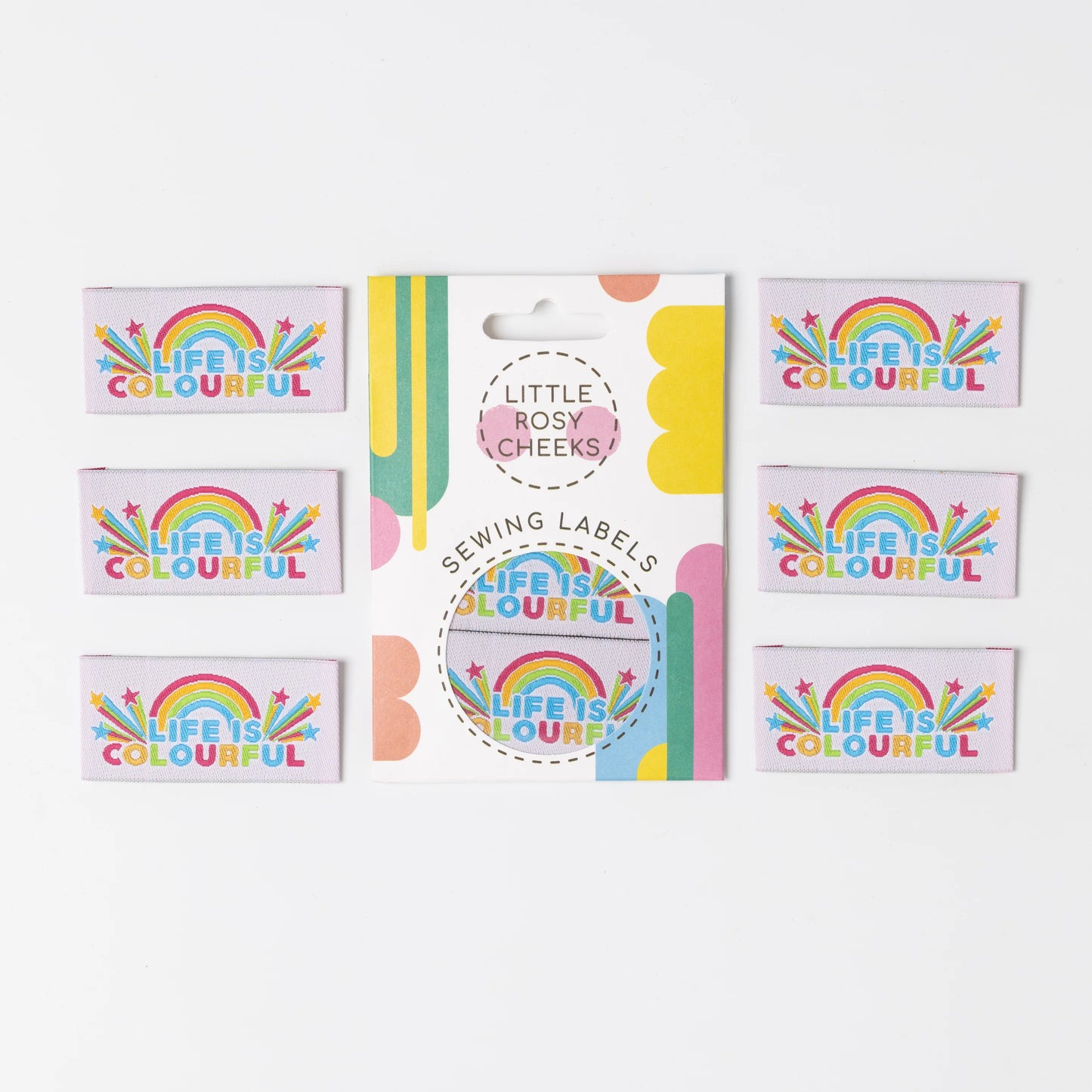 Little Rosy Cheeks - Life Is Colourful - Pack of 6 Sewing Labels