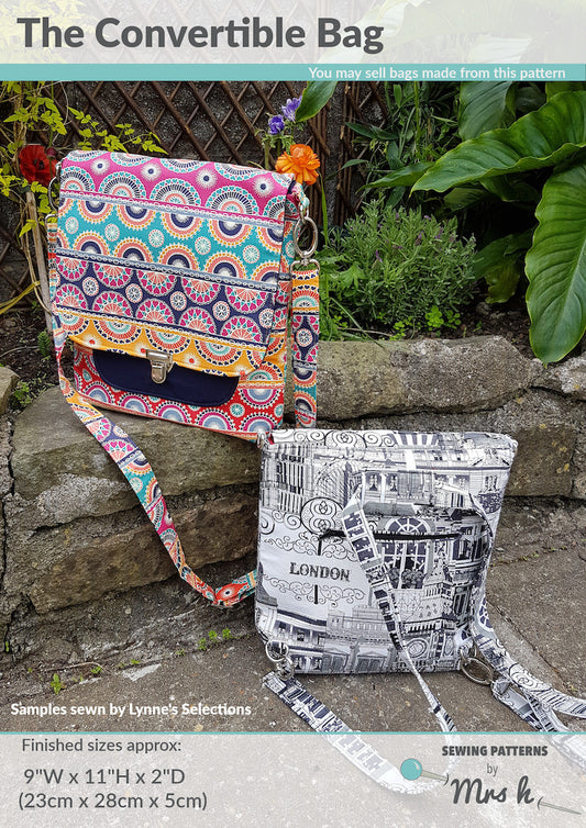 Sewing Patterns by Mrs H - The Convertible Bag Pattern