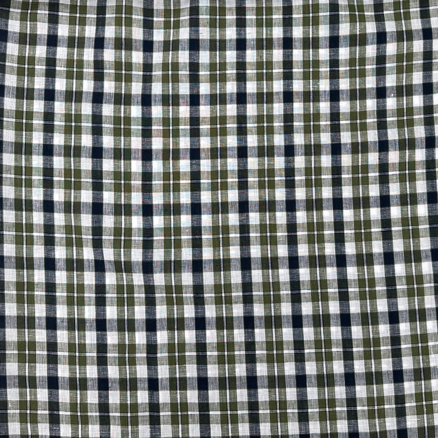 Mossy Check 100% Linen