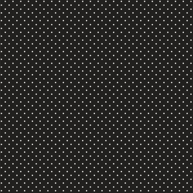 Petit Dots Cotton Poplin - Black