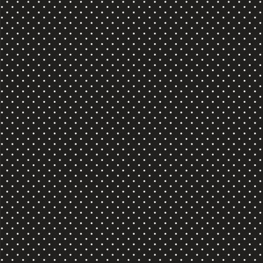Petit Dots Cotton Poplin - Black