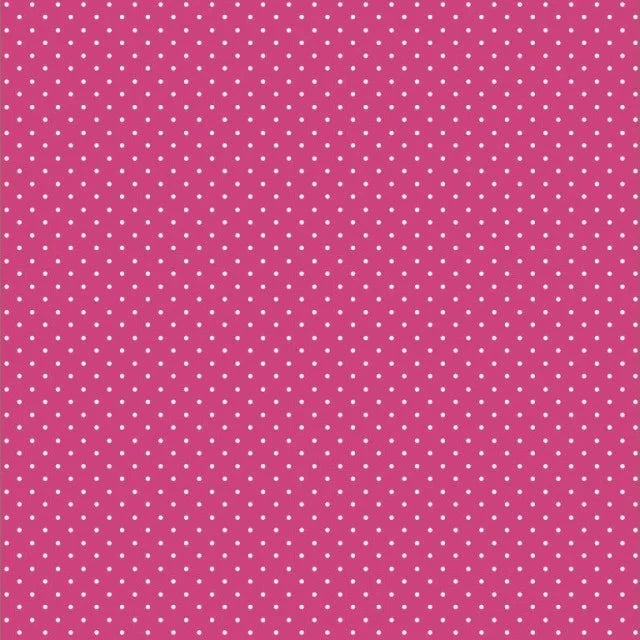 Petit Dots Cotton Poplin - Cerise