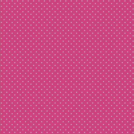 Petit Dots Cotton Poplin - Cerise