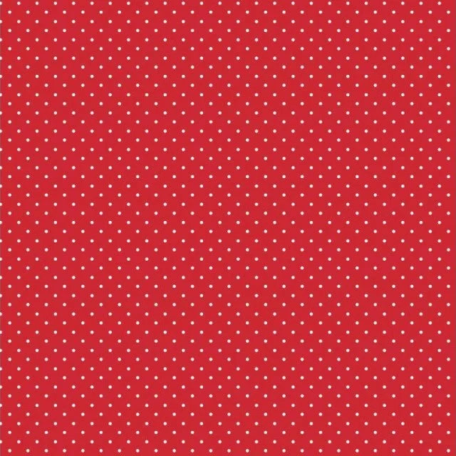 Petit Dots Cotton Poplin - Red