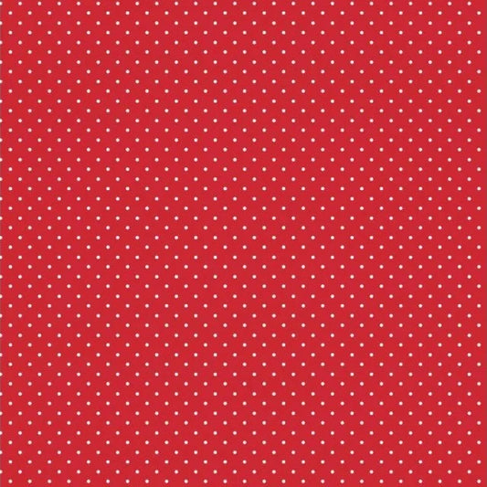 Petit Dots Cotton Poplin - Red