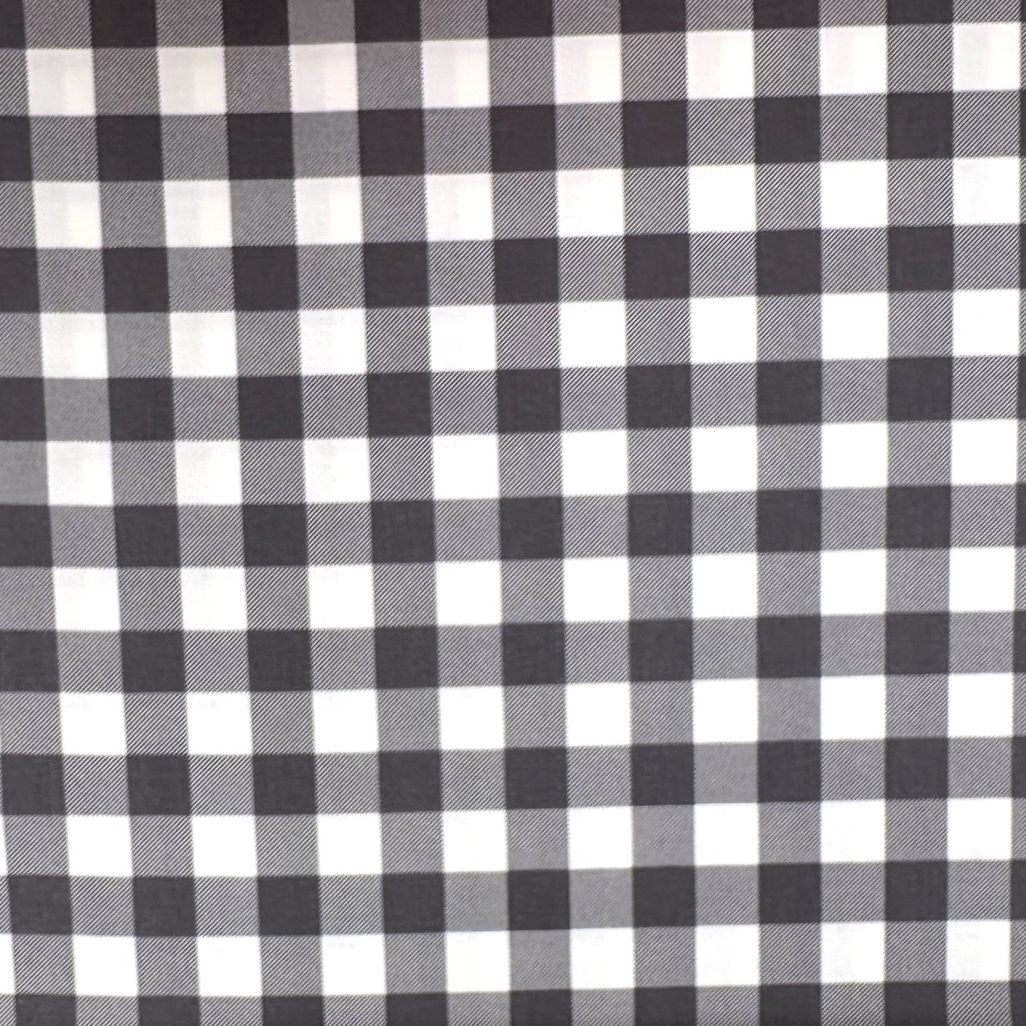 Picnic Check Waterproof Cotton Canvas - Grey