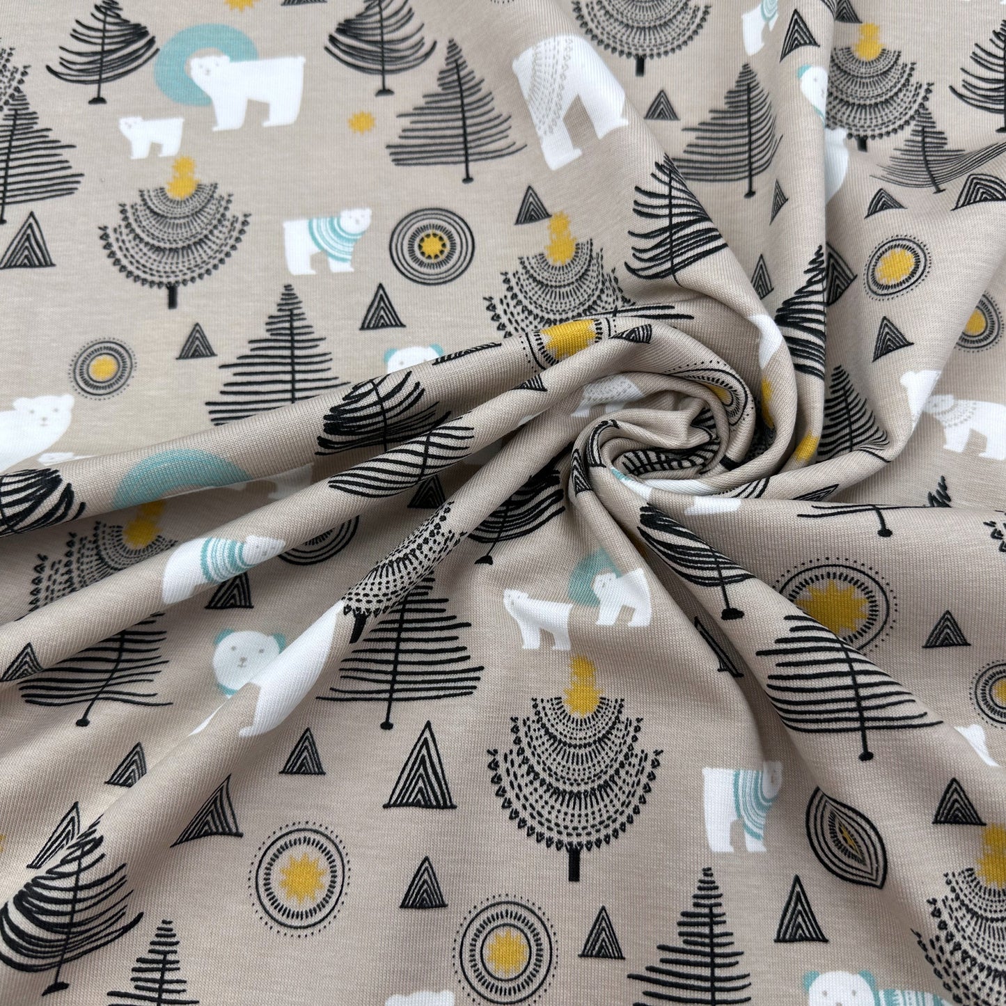 Polar Bear Cotton Jersey - Stone
