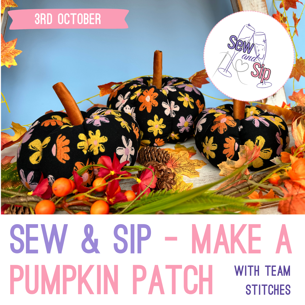 Sew & Sip - Make a Pumpkin Patch - Friday 3rd October