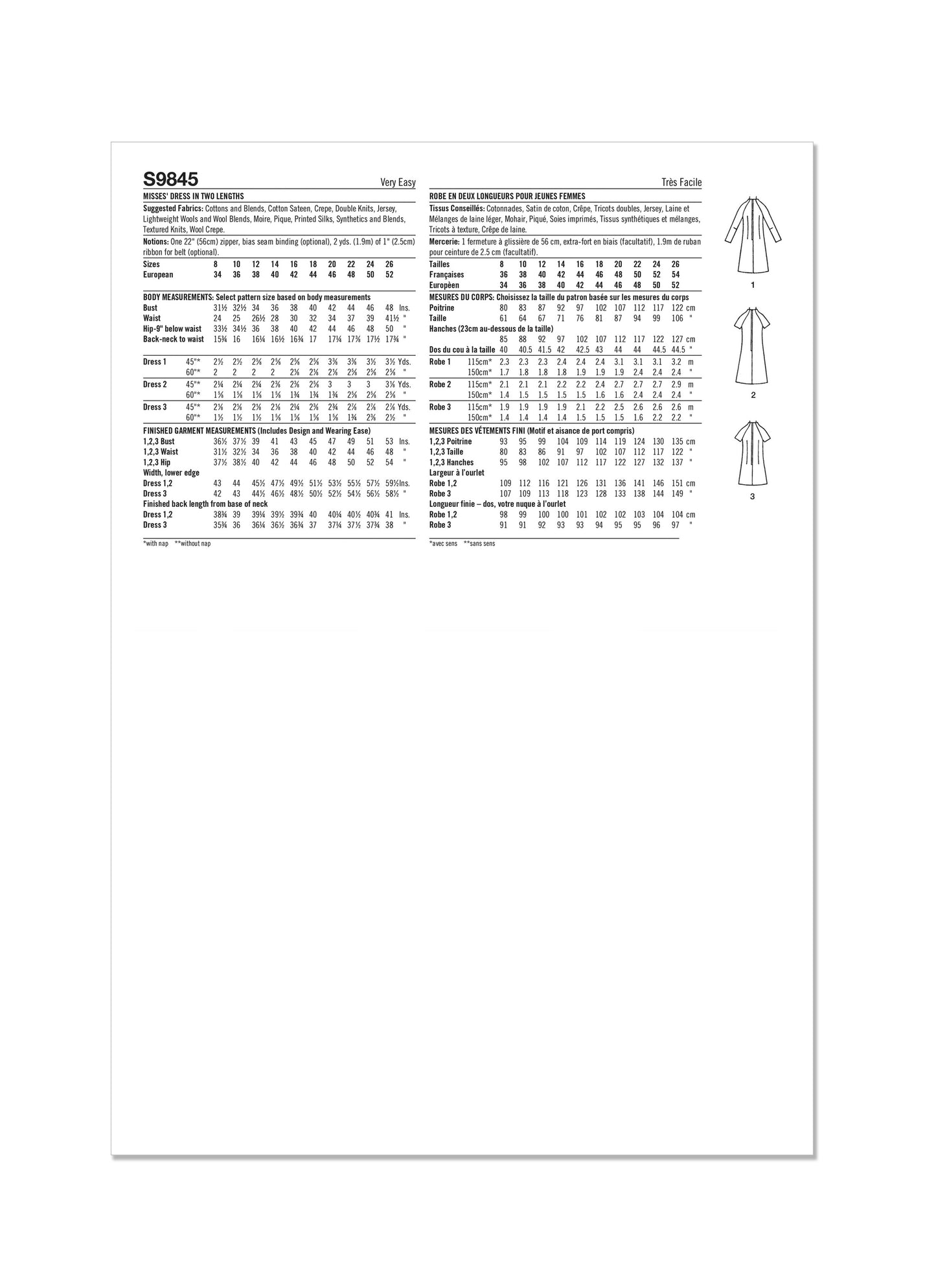Simplicity 9845