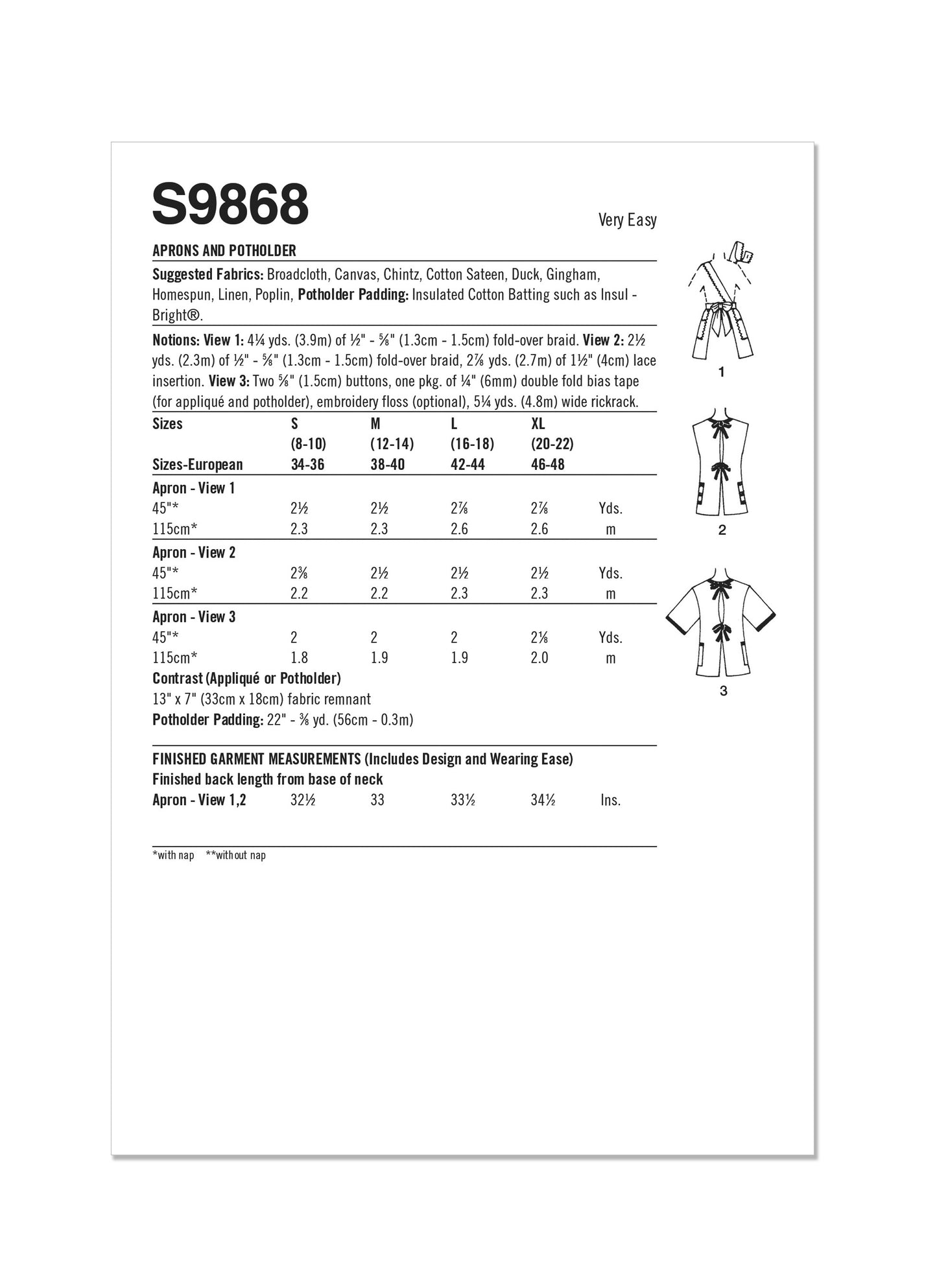 Simplicity 9868