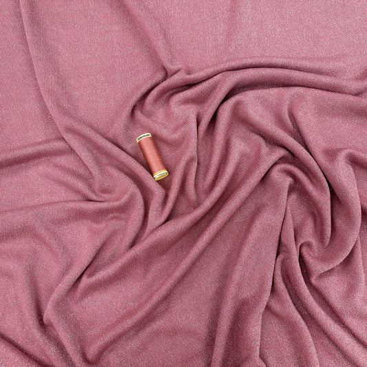 Suzi Sparkle - Viscose Sweater Knit - Rose