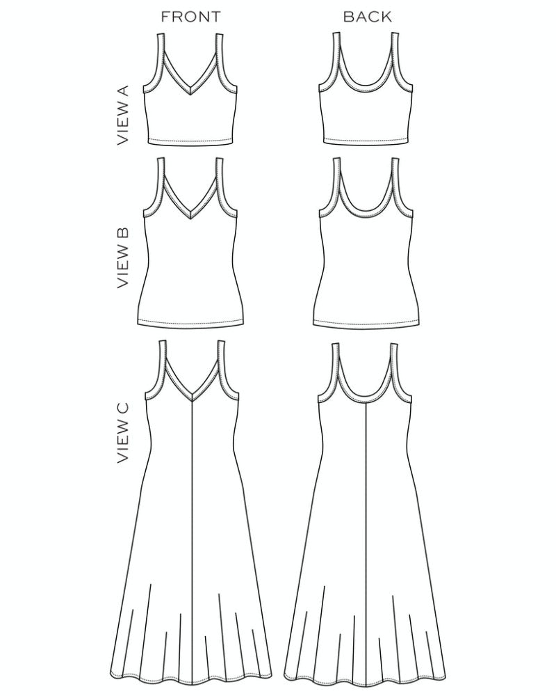 True Bias Zoey Tank & Dress Sizes 0-18