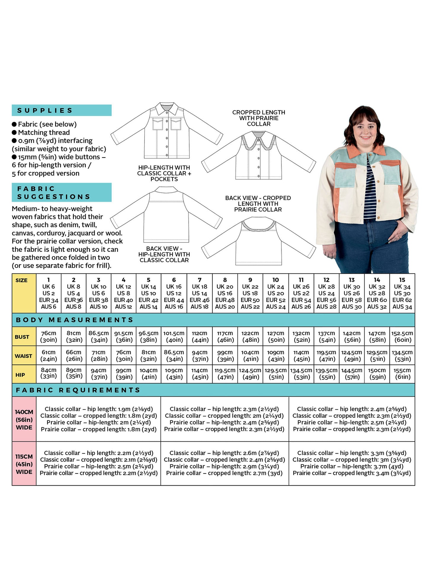 Tilly and the Buttons Sonny Jacket - Sizes UK 6-34