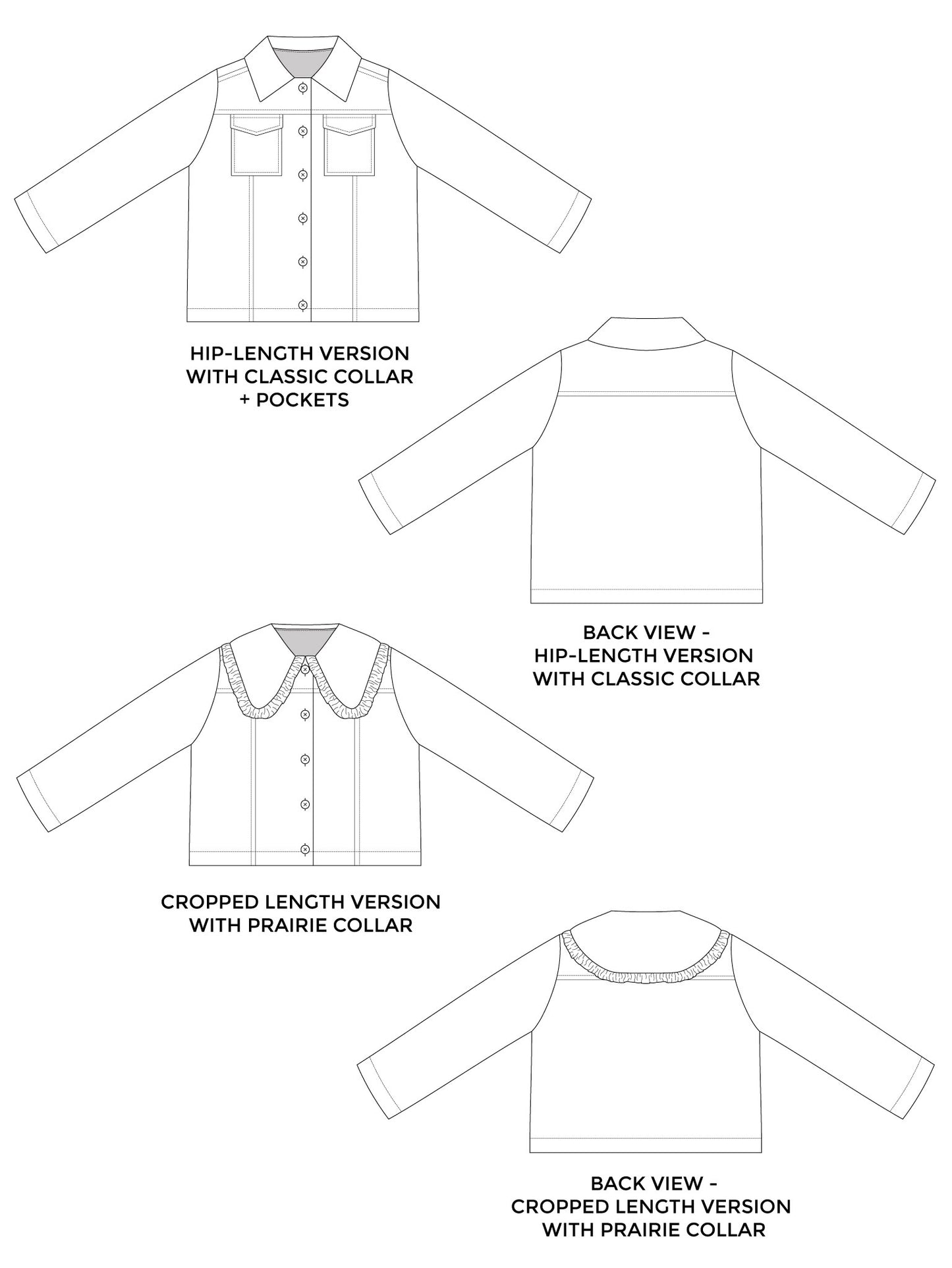 Tilly and the Buttons Sonny Jacket - Sizes UK 6-34