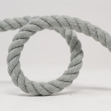 12mm Cotton Cord - Silver Grey