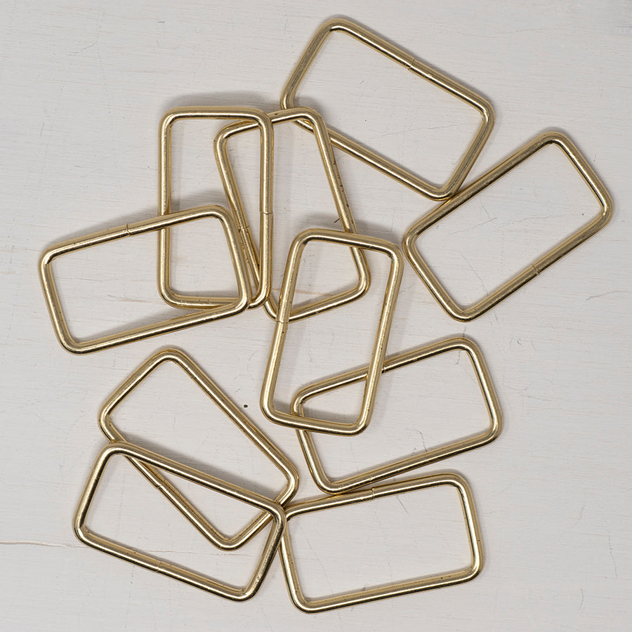 Metal Strap Connector - 38mm - Bright Brass