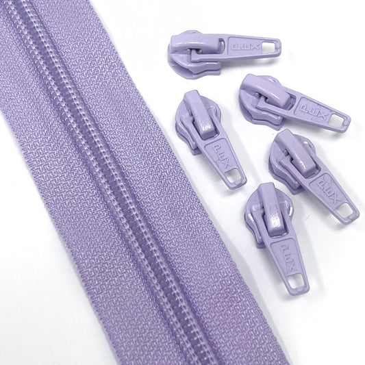 Continuous Zipper Tape - 6mm (No.5) - Lilac