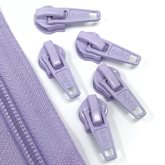 Zip Sliders - 6mm (No.5) - Lilac
