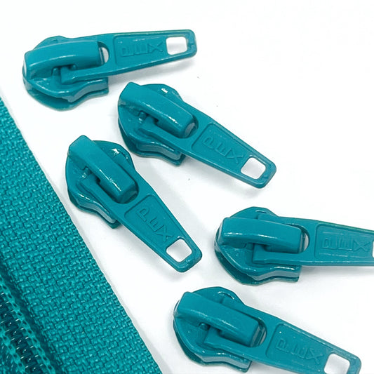 Zip Sliders - 6mm (No.5) - Teal