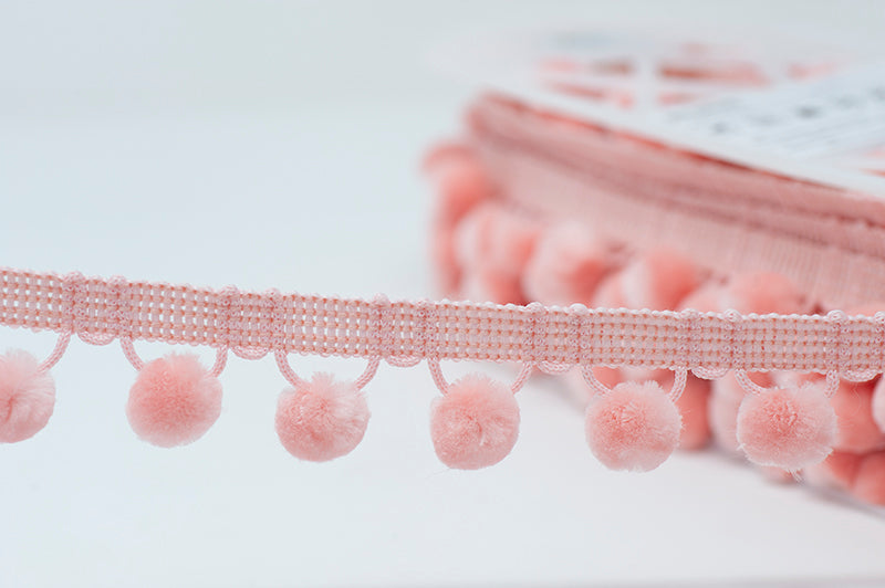 28mm Pom Pom Trim - Pink