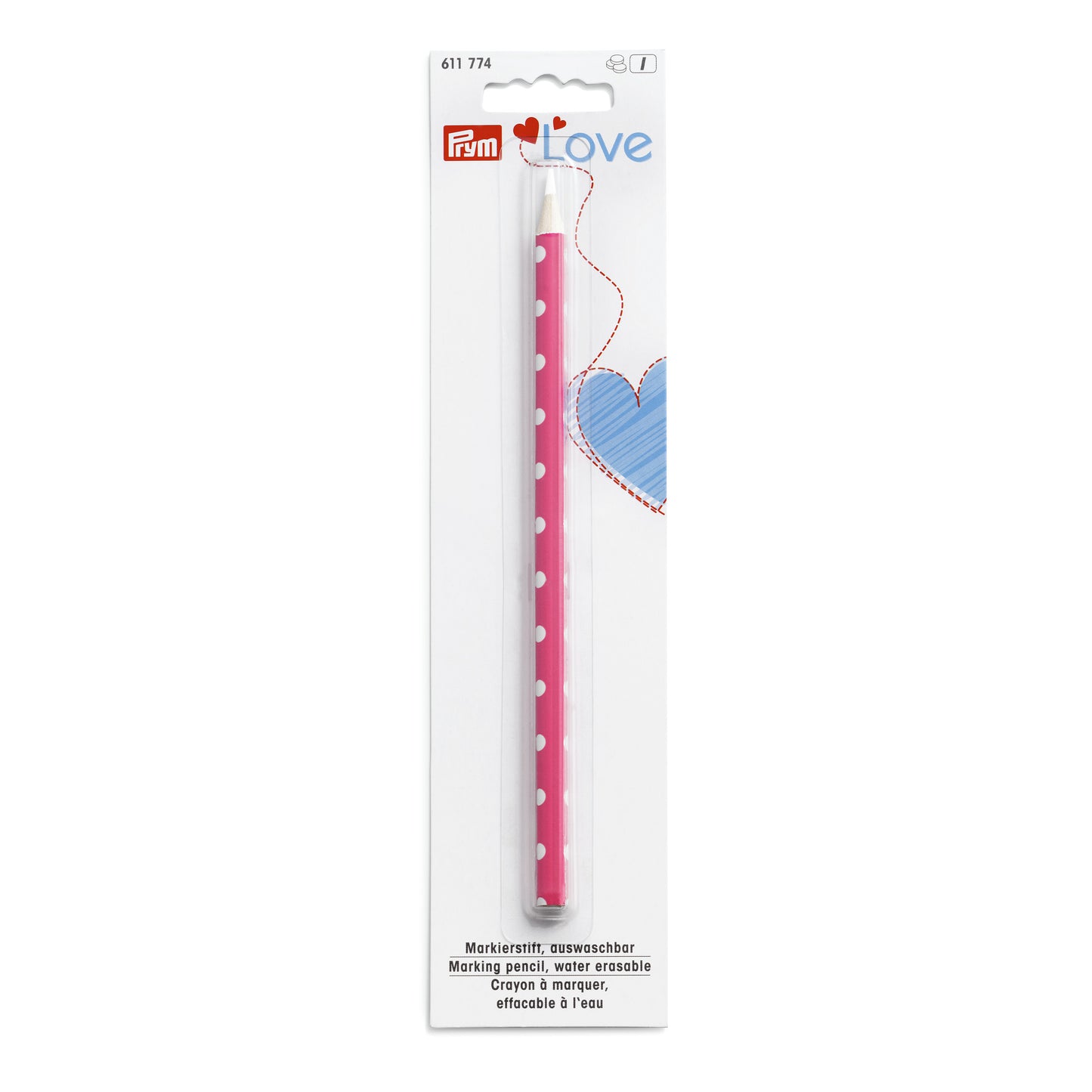 Prym Love Water Erasable Marking Pencil - Pink