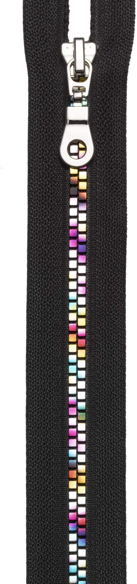 Prym Separating Zipper - 50cm Black/Rainbow