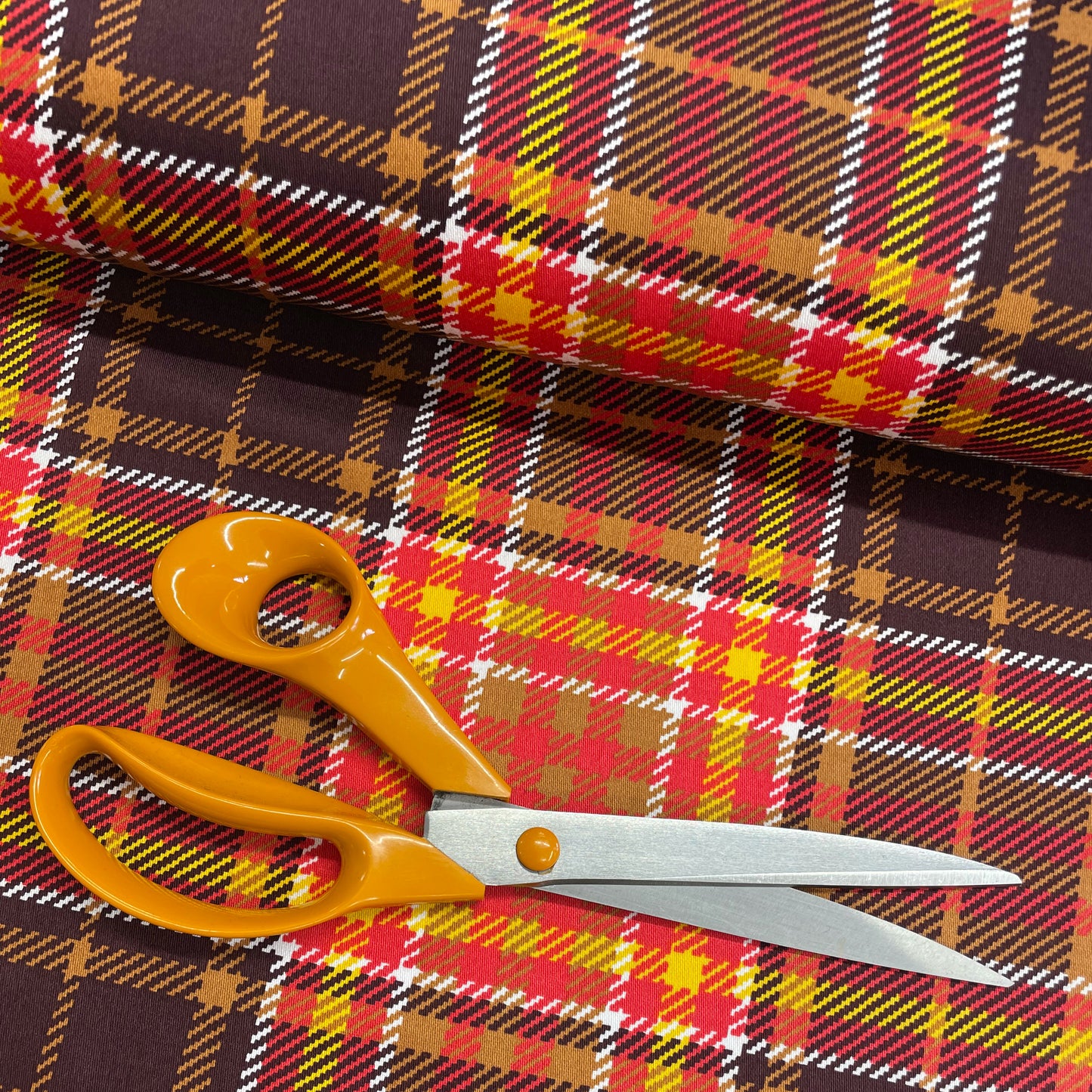 Chocolate Orange Cotton Sateen - 1.4M Remnant